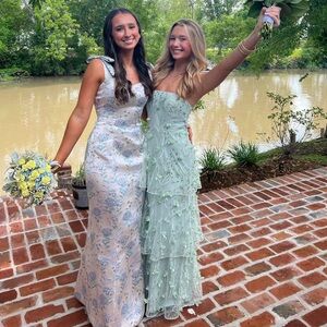 Green floral maxi dress from Nordstrom